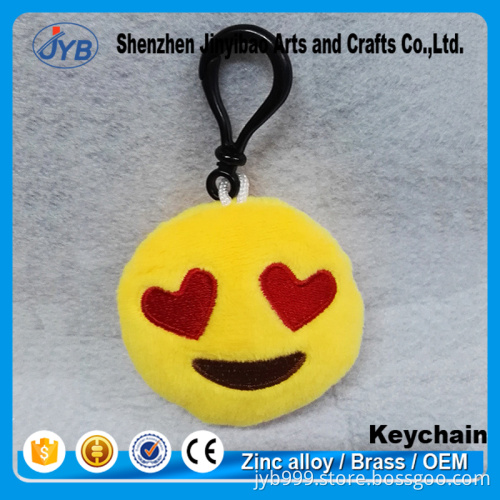 pillow design cute emoji shape keyrings custom fur expresstions keyring